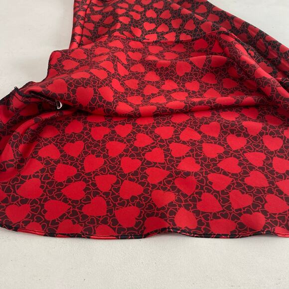 Vintage Red and Black Hearts Slip Dress Sz Small - Picture 6 of 7